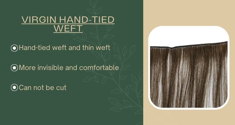hand-tied weft virgin hair extensions for salon