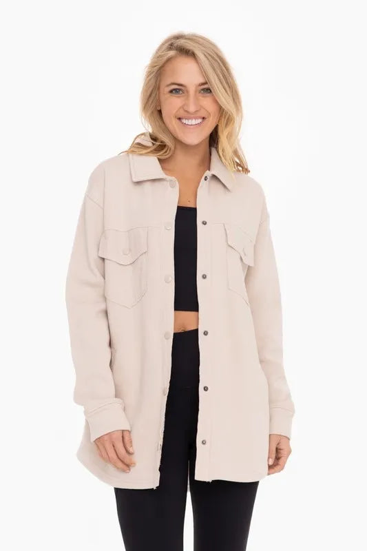 MONO B Snap-On Shacket with Pockets
