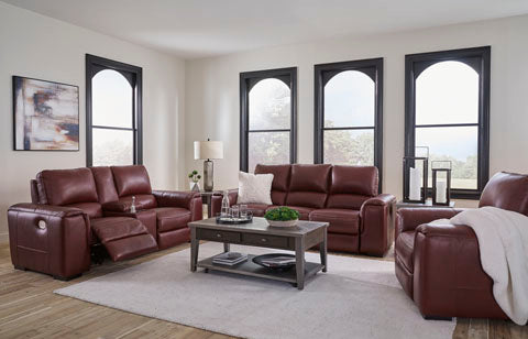 Alessandro Garnet Sofa and Loveseat Set