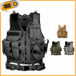 2022 Tactical Equipment Military Molle Vest Hunting Armor Vest Army Gear Airsoft Paintball Combat Protective Vest For CS Wargame - River and Rhodes Outdoors