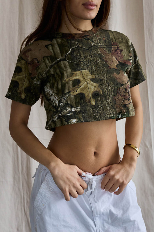 Rework Real Tree Camo Crop Tee - XS, S, M, L, XL – Frankie