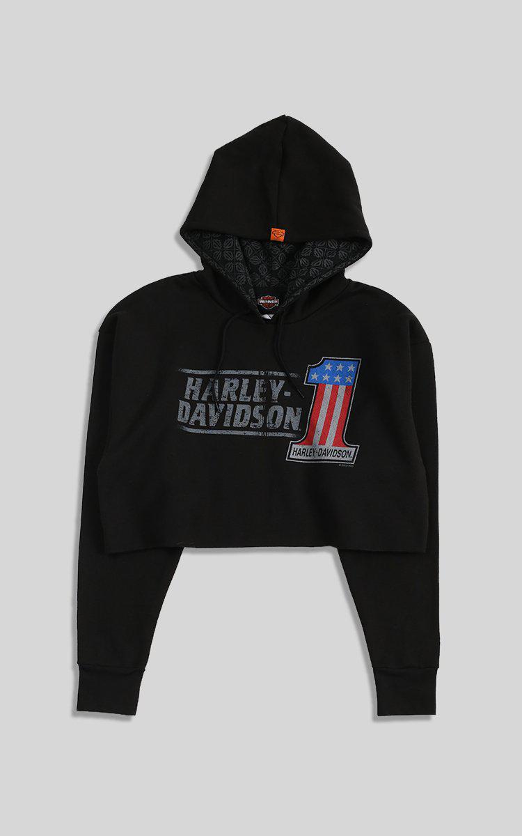 harley davidson cropped hoodie