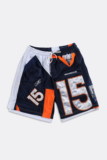 Rework Unisex Broncos NFL Jersey Shorts - Women-M, Men-S