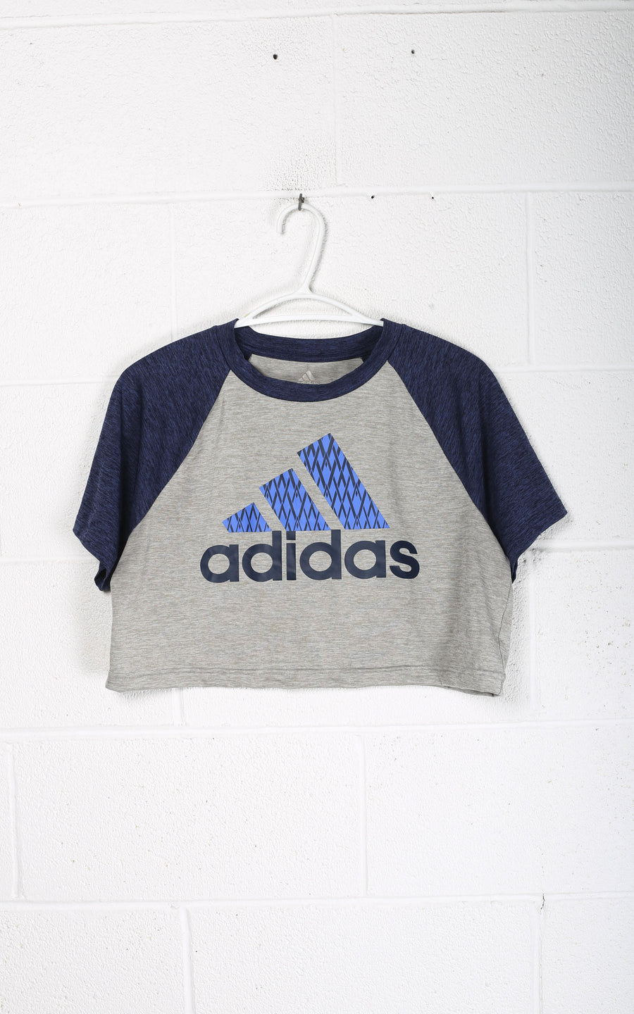 grey adidas crop top