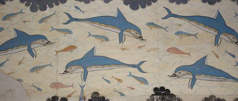 Minoan Dolphin Fresco from Knossos, Crete (1700-1450 BCE)