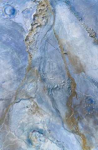 Glaciers Melt, Erin Starr, 2024, mixed media, 36 x 24 in. / 91.44 x 60.96 cm.