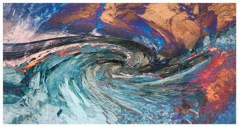 Poetry of the Sea!, Mary-Ellen Latino, 2022, mixed media, 32 x 61 in. / 81.28 x 154.94 cm.