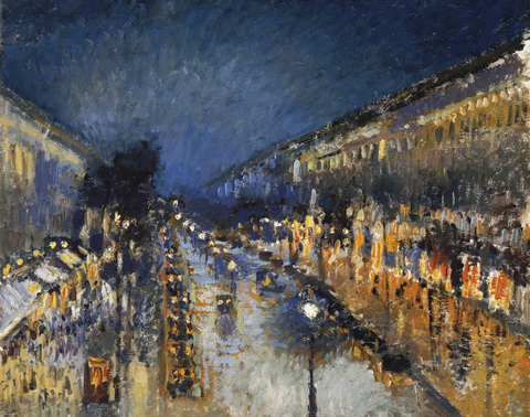 the boulevard montmartre at night