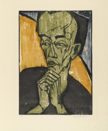 "Portrait of a Man" (1919) by Erich Heckel