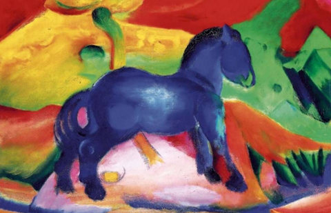 "The Little Blue Horse" (1912) by Franz Marc