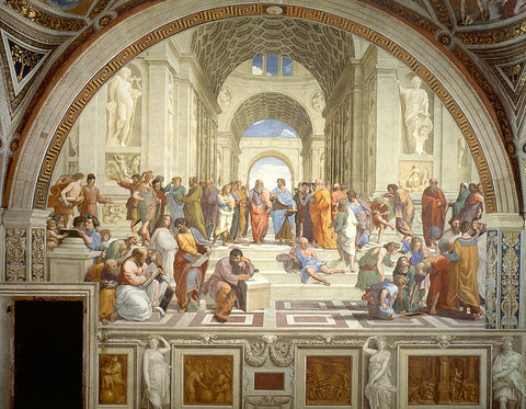 Raphael's "The School of Athens" (1509–1511, Vatican Museums, Rome)
