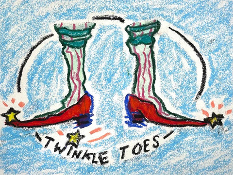 Twinkle Toes, Kaylee Walsh, 2024, oil pastels, 7 x 10 in. / 17.78 x 25.4 cm.