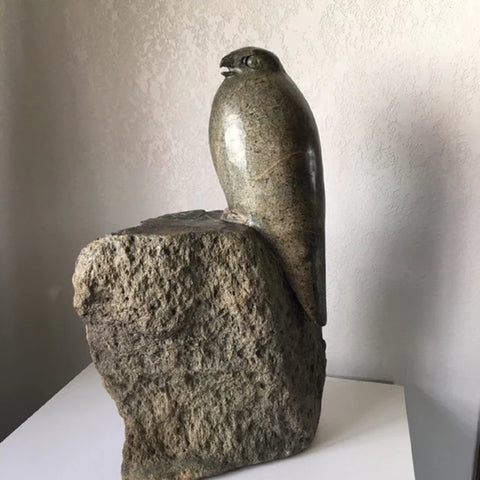 Vantage, Richard Burke, 2019, stone sculpture, 18 x 12 x 8 in. / 45.72 x 30.48 x 20.32 cm.