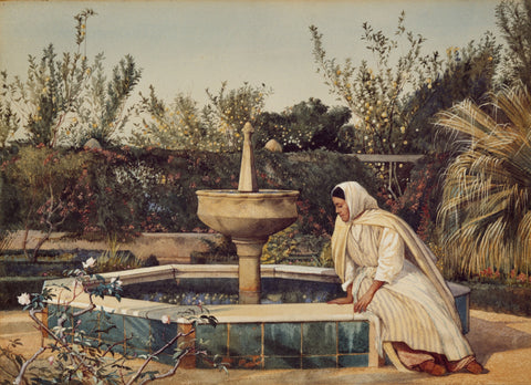 An Algerian Garden, 1860-1900. Artist unknown