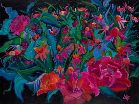 Jungle Green, Leah Marie Goddard, 2023, acrylic, 36 x 48 in. / 91.44 x 121.92 cm.