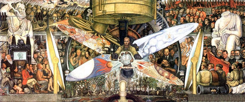 "Man at the Crossroads" by Diego Rivera (1934)