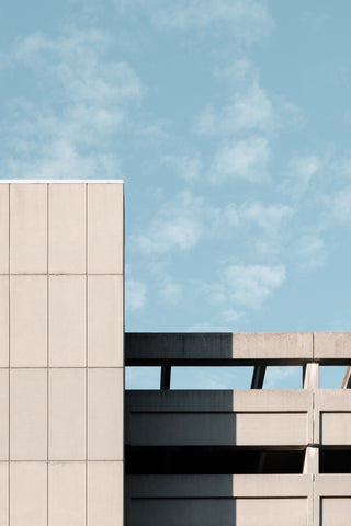 brutalist architecture photography showing rule of thirds