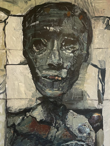 GAVIN COATES  Tut, 2022, acrylic on canvas, 40 x 30 in. / 101.6 x 76.2 cm.