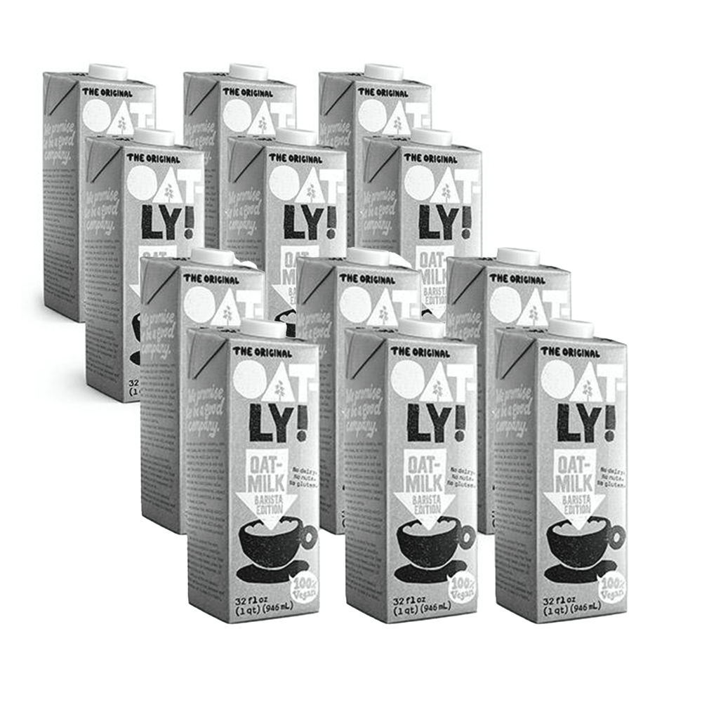 Oatly Original Barista Edition Oat Milk Bulk Pack - 128 ounces - 4  Individually Sealed 32 oz Cartons - No Dairy, Nuts, or Gluten - Perfect  foaming for