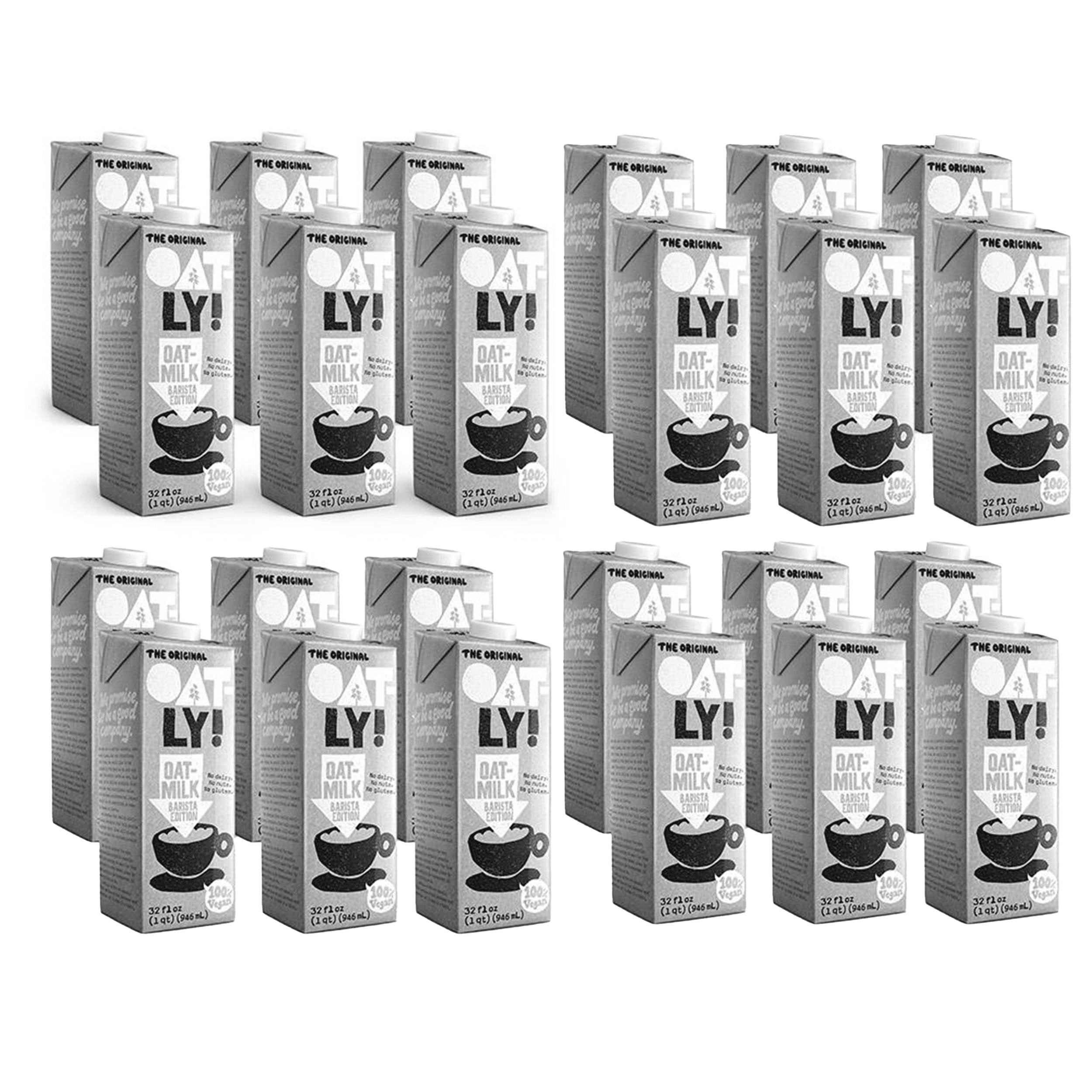 Oatly Barista Edition Oat Milk - 2 cases of 12, 32oz cartons (24 total)