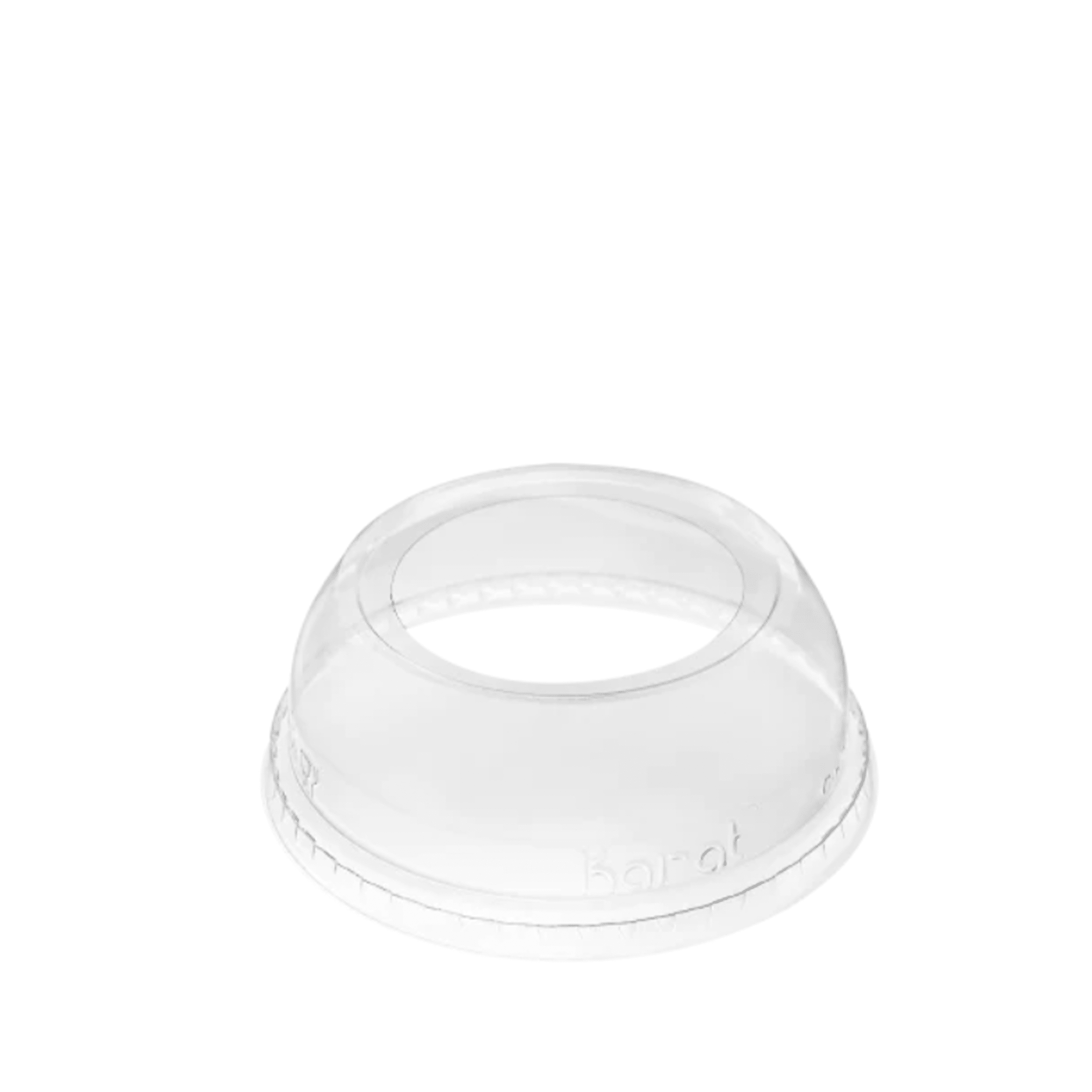 Karat Wide-Hole Domed PET Lid, 12-24oz