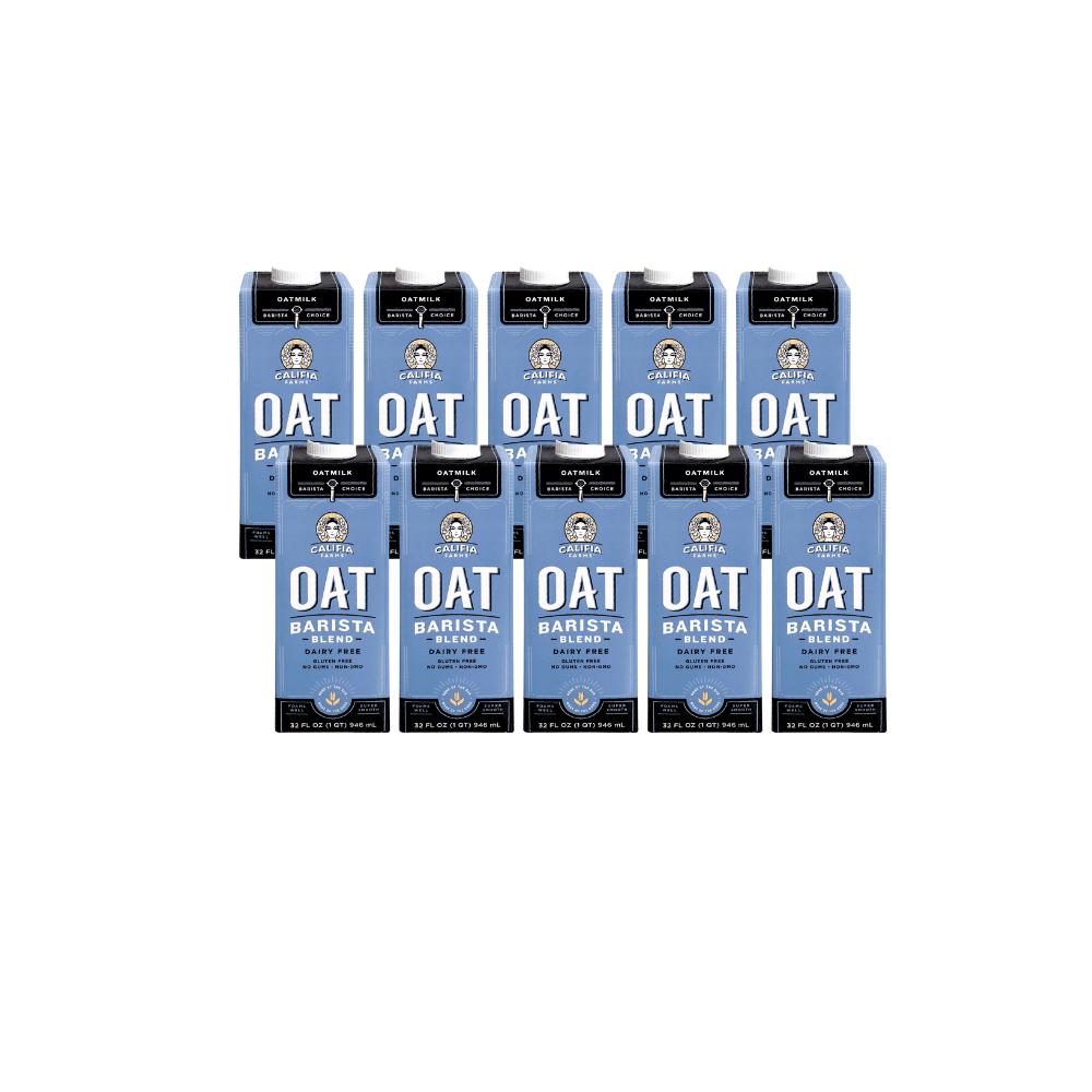 Califia Farms - Oat Barista Blend Oat Milk, 32 Oz (Pack of 6), Shelf  Stable, Dairy Free, Plant Based, Vegan, Gluten Free, Non GMO, High Calcium,  Milk