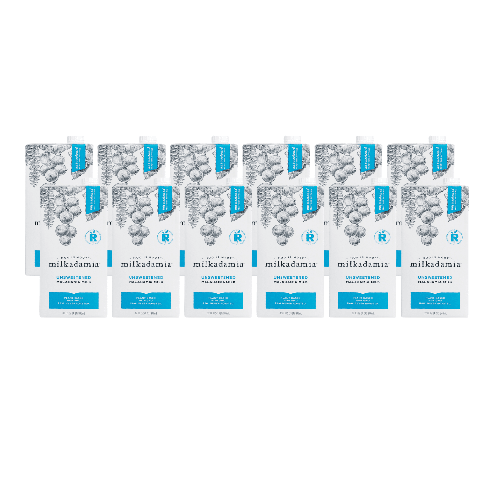 Milkadamia Unsweetened Macadamia Nut Milk - 12 Cartons