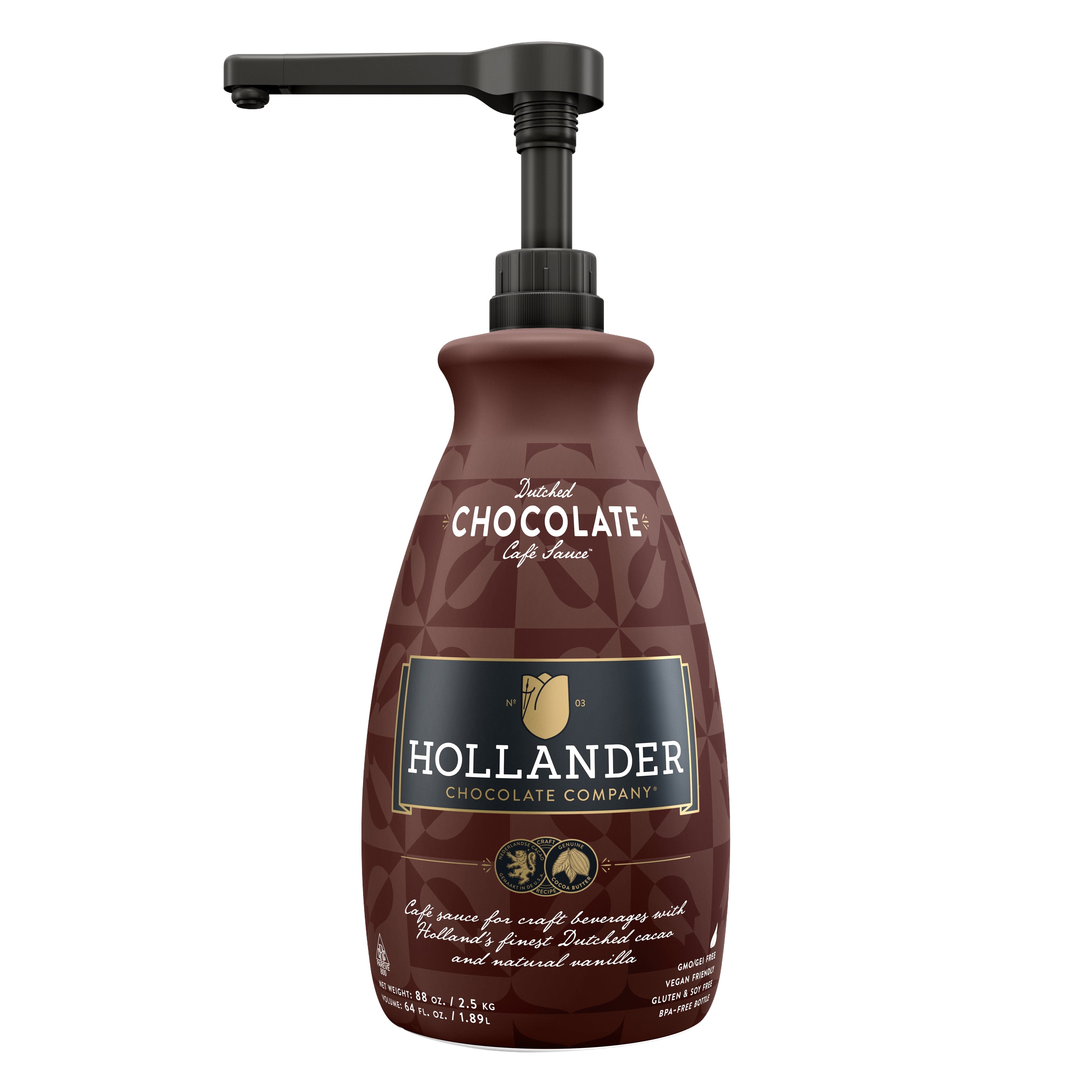 Hollander Chocolate Sweet Ground Dutched Chocolate Sauce