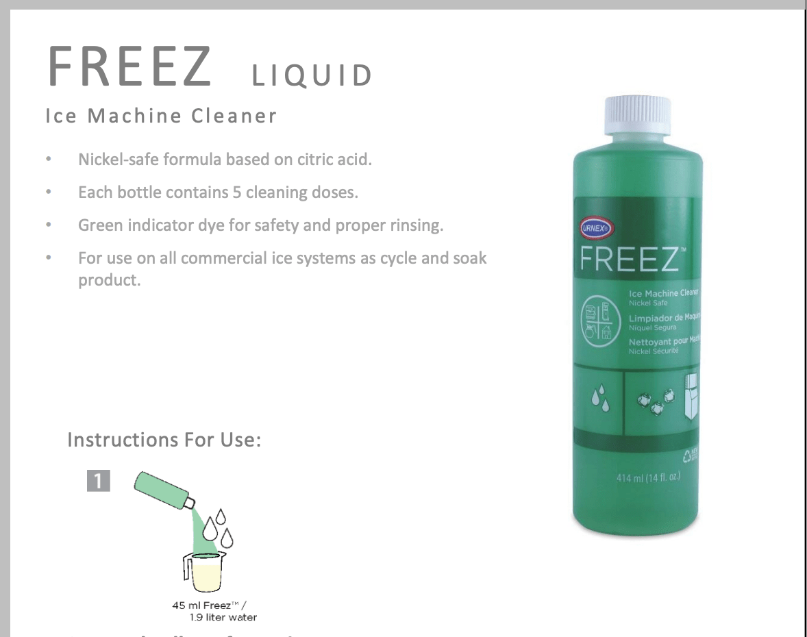 Urnex Freez Ice Machine Cleaner