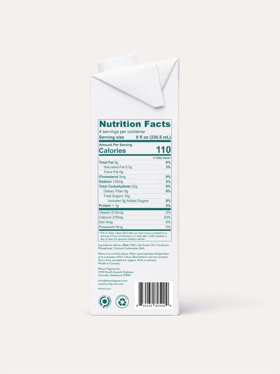 Minor Figures Barista Oat Milk - 12 Cartons