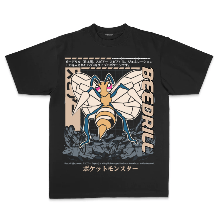 Pokemon Beedrill - Short Sleeve - Graphic Anime Shirt