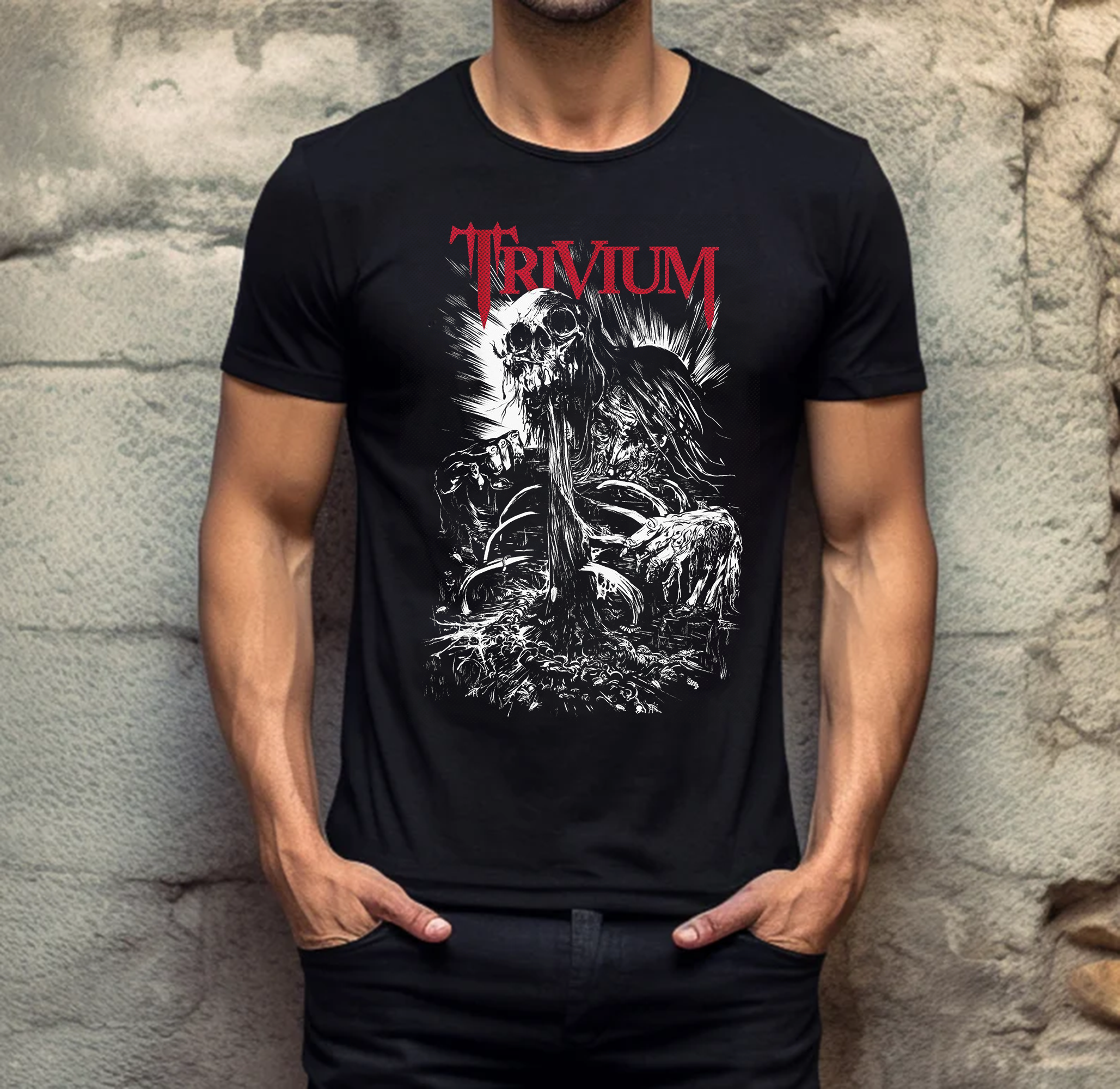 Trivium Band – Short Sleeve – Rock Band Shirt – Vintage Bootleg