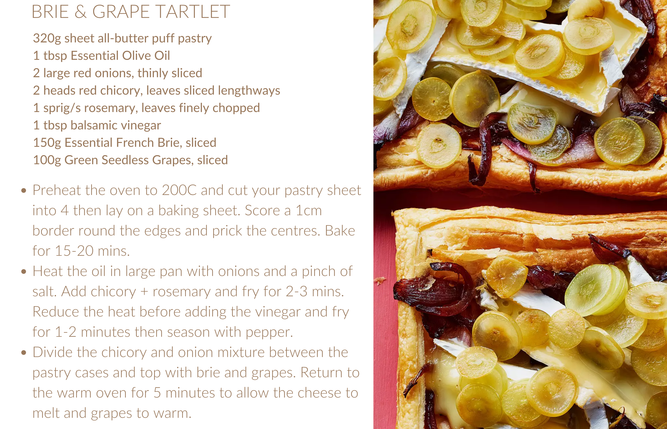 Brie and Grape Tartlets