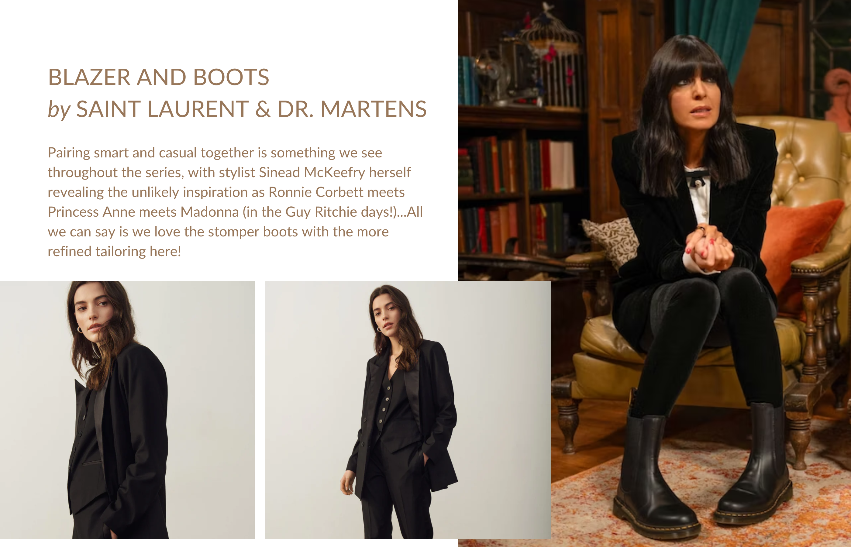 The Traitors Claudia Winkleman Saint Laurent Blazer