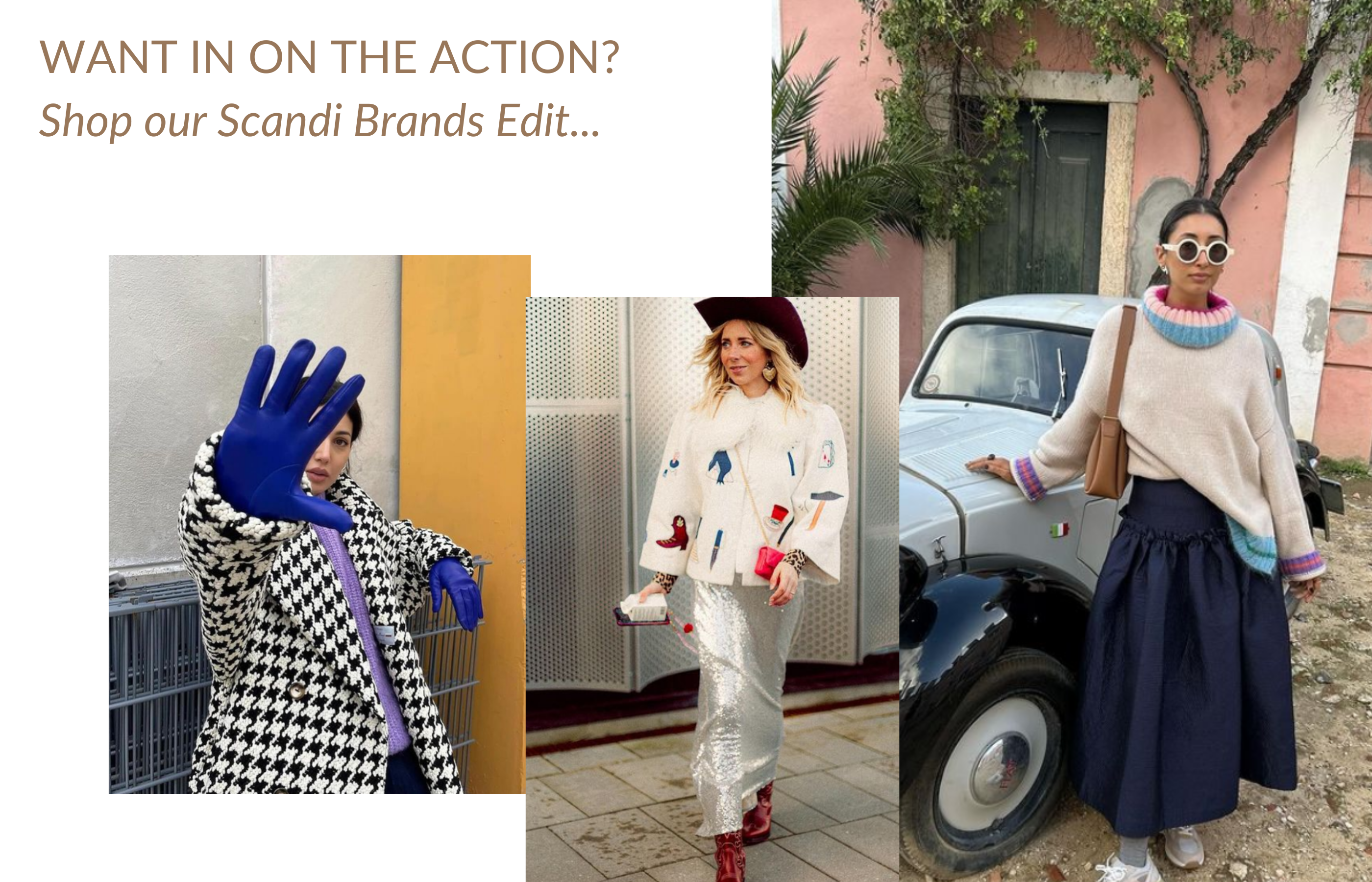 Street Style Shots of Scandi Brand Stella Nova inviting you to shop Biscuits Scandi Edit