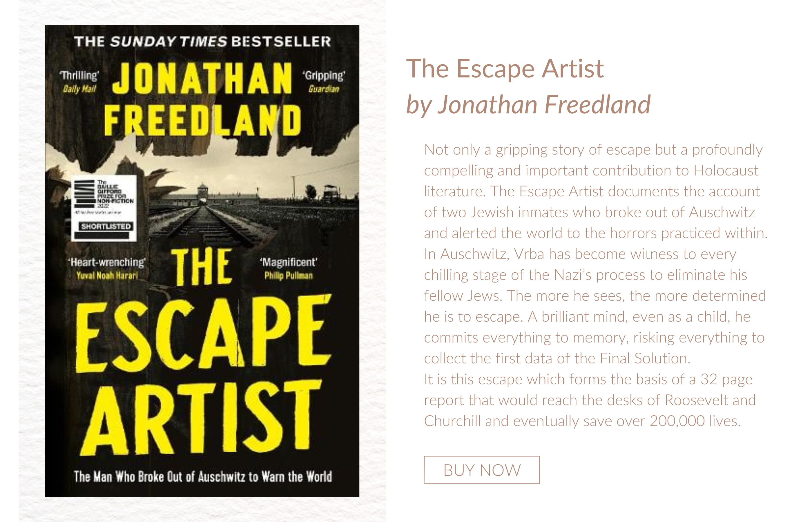 The Escape Artist - Jonathan Freedman