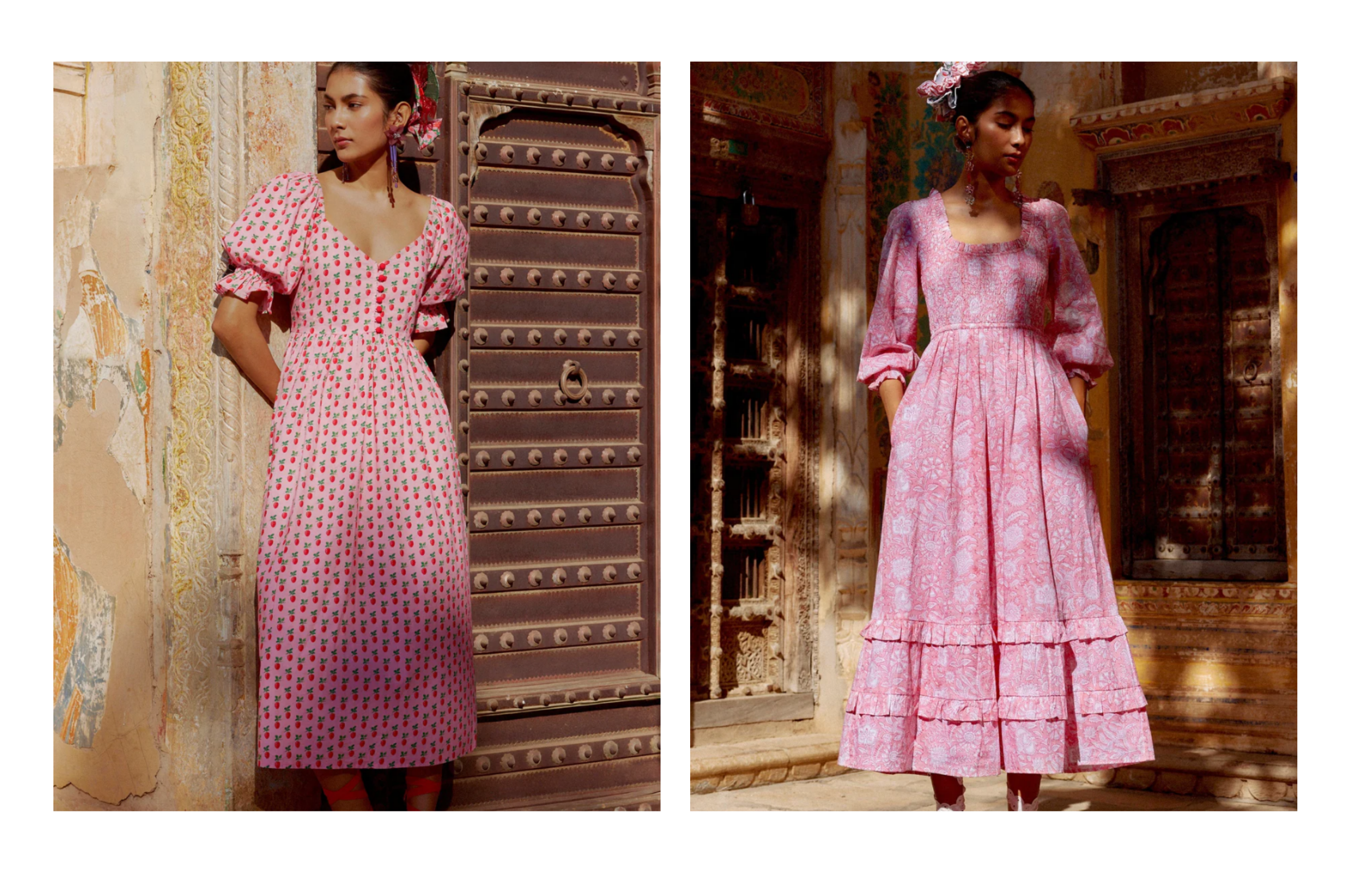 Model in Prink Printed Dress by Pink City Prints
