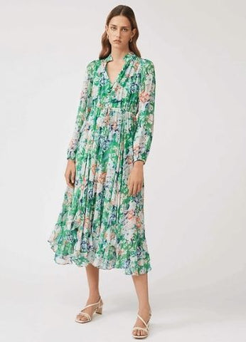 Suncoo Green Floral Dress Wedding guest