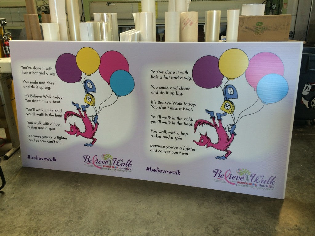 Redlands Believe Walk Signs and Banners Monster Media Inc