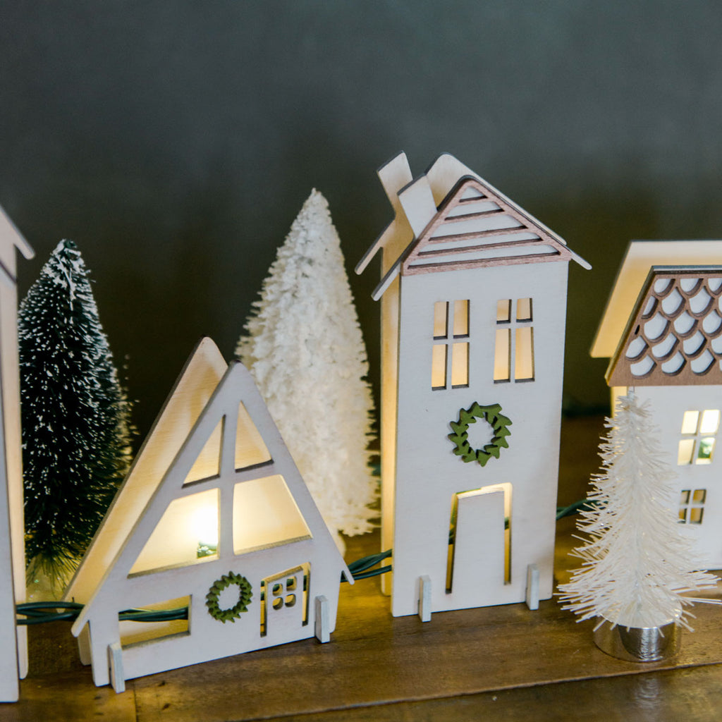 White Christmas House Luminaries – oh yay studio
