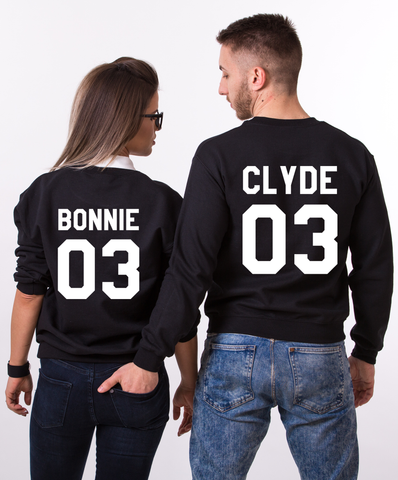 bonnie and clyde couple hoodies