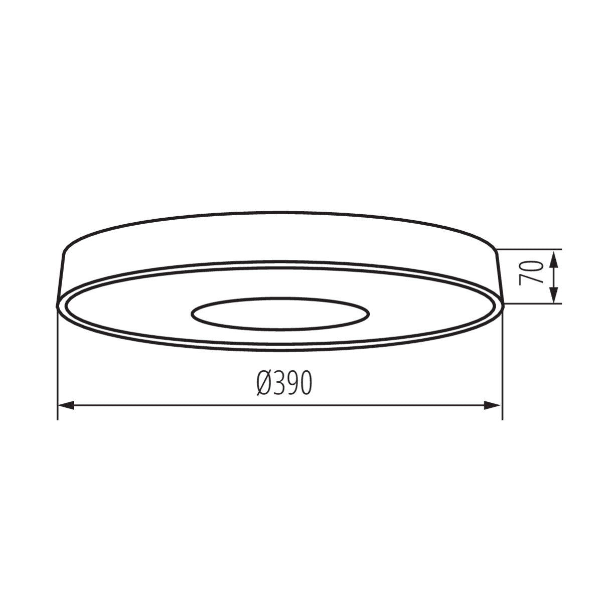 IP20 – 4000K Deckenleuchte Rund Weiß Schwarz 230V 17.5W novoom LED Ø39cm