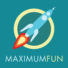 Maximum Fun Co-op Podcast Company Logo Showing a Rocket Ship