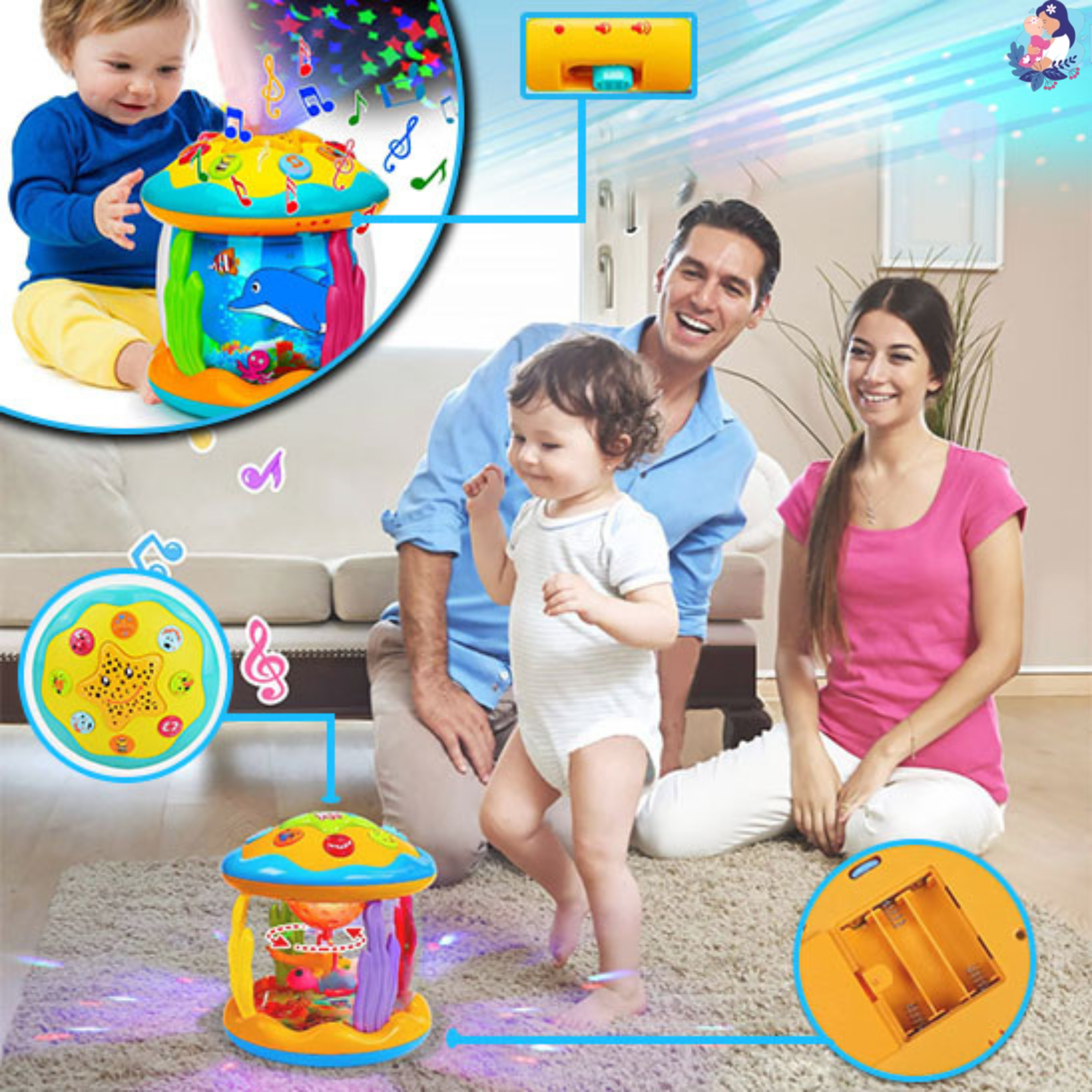 Jouets-musicaux-avec-projecteur