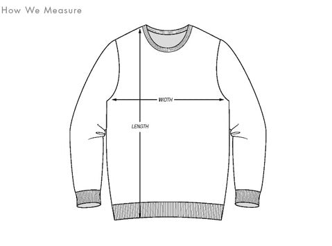 Size Chart - Men's Crewnecks