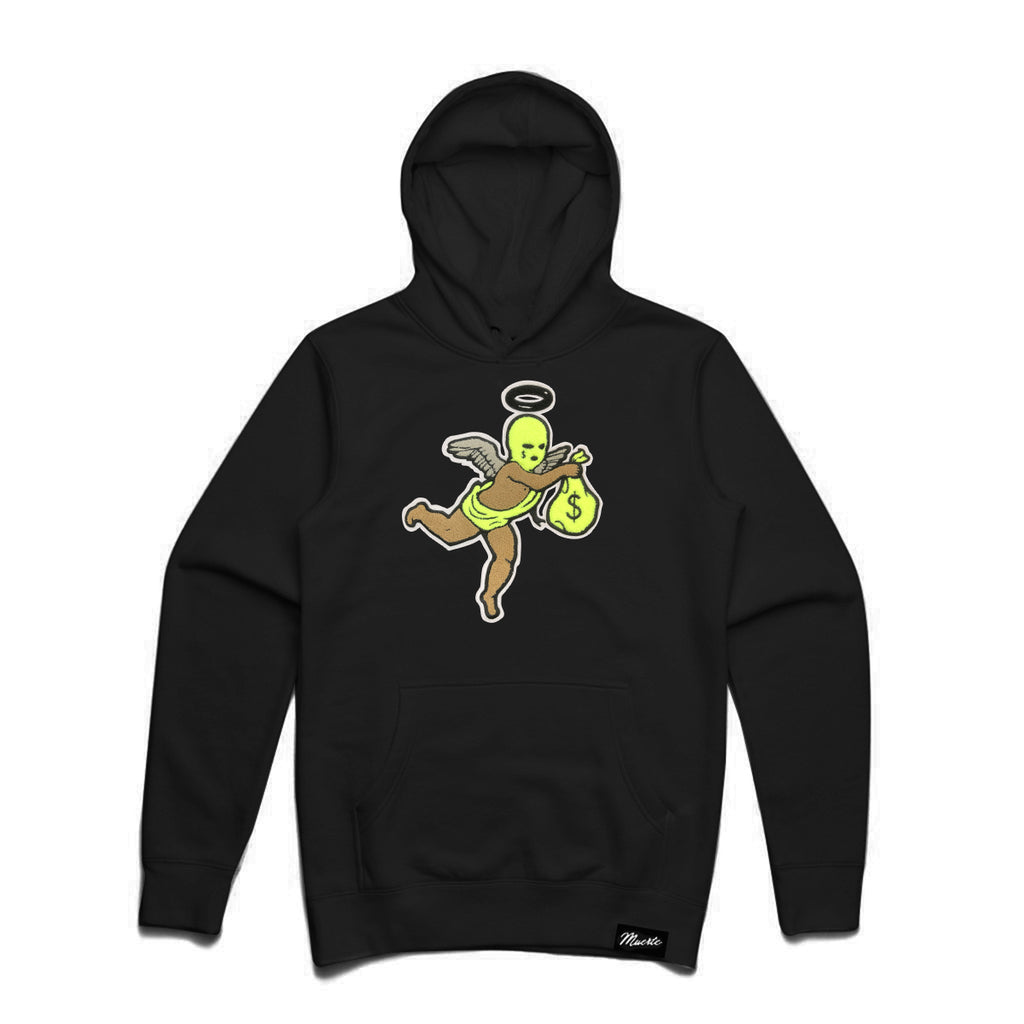 Neon Get Money Ski Mask Angel Chenille Patch Hoodie HW – Hastamuerte