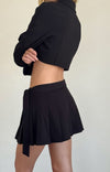 ZEKIRA PLEAT MINI SKIRT BLACK