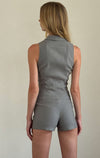 JARLI HOT PANTS STRETCH TAILORING GREY