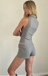 JARLI HOT PANTS STRETCH TAILORING GREY