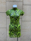 Vestido Street Fighter Cebra Fluor corto